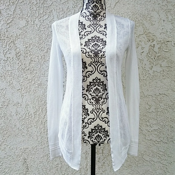 Lucky Brand Sweaters - Lucky Brand White Knit Cardigan Size Small